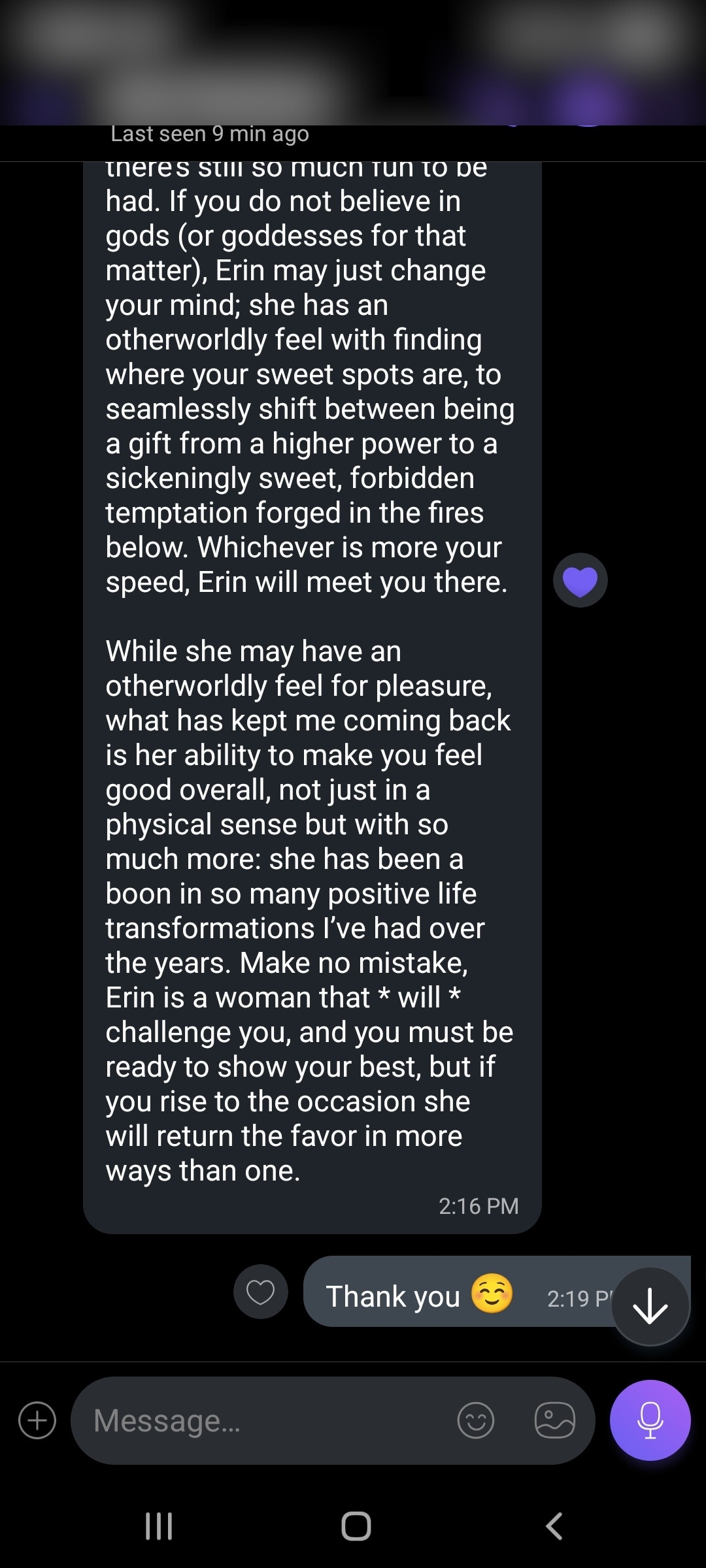 Client love letter testimonial 5